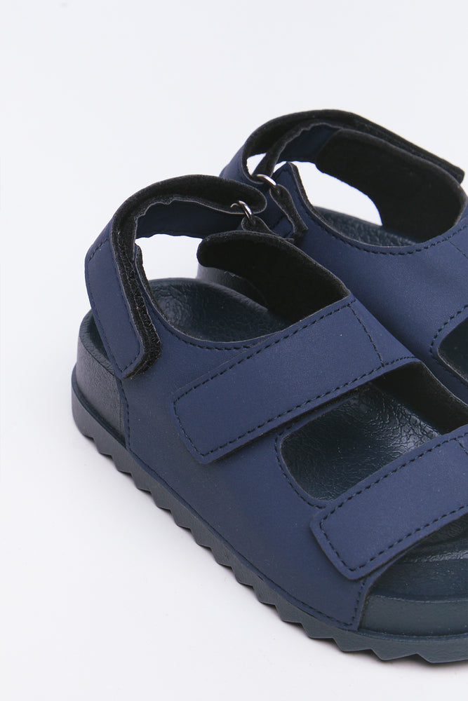 Navy Double Strap Sandals (3)