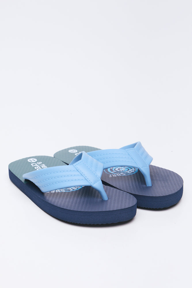 Blue Surf Printed Summer Flip Flops