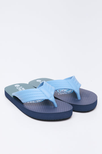 Blue Surf Printed Summer Flip Flops