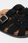 Black Fisherman Mule Sandals (2)