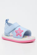 Blue Starfish Print Sandals