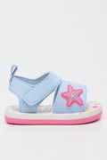 Blue Starfish Print Sandals (1)