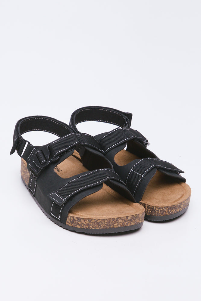 Black Utility Sandals