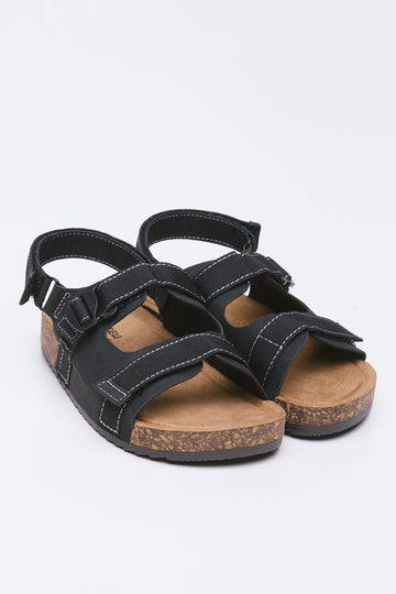 Black Utility Sandals
