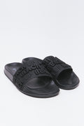 Black 3D Lettering Rubber Slides