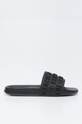 Black 3D Lettering Rubber Slides (1)