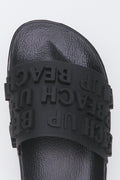 Black 3D Lettering Rubber Slides (4)