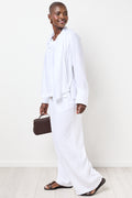White Long Sleeve Scarf Blouse (1)