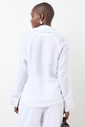 White Long Sleeve Scarf Blouse (2)