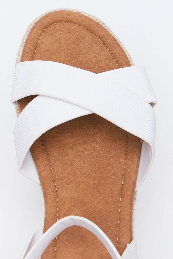 White Criss Cross Espadrille Wedges (4)