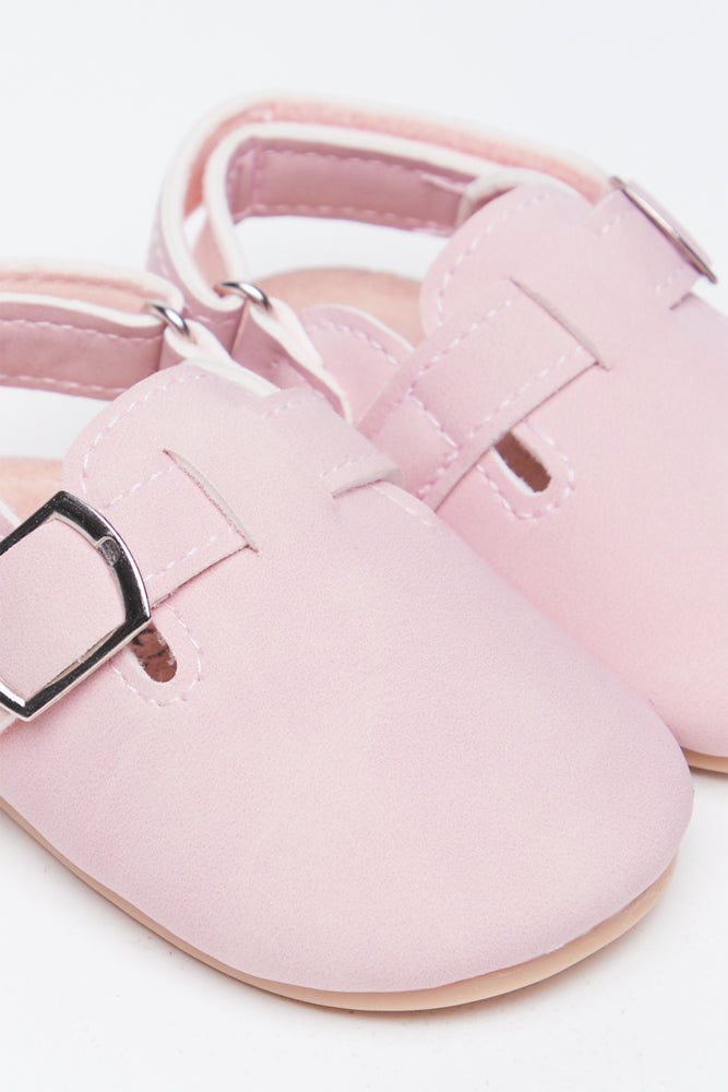 Pink Infants Closed Toe Mules (2)