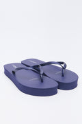 Navy Flatform Flip Flops