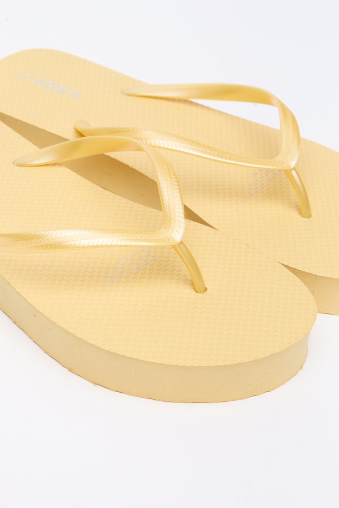 Yellow Platform Flip Flops (2)