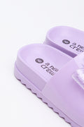 Lilac Glitter Bow Jelly Slides (3)