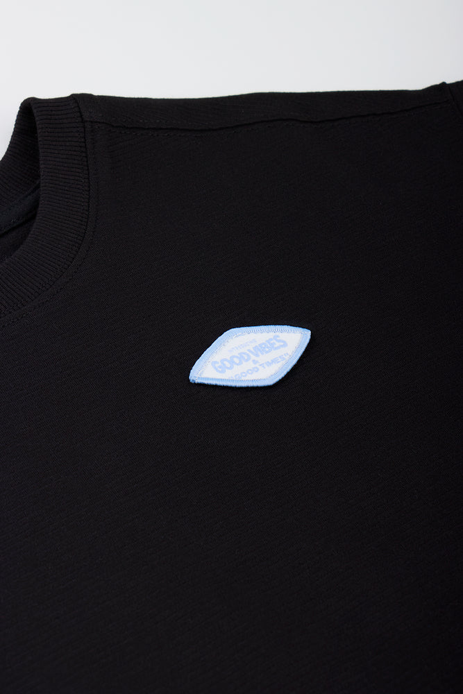 Black Ottoman Texture T-Shirt (1)