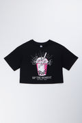 Black Boba Graphic Boxy T-Shirt