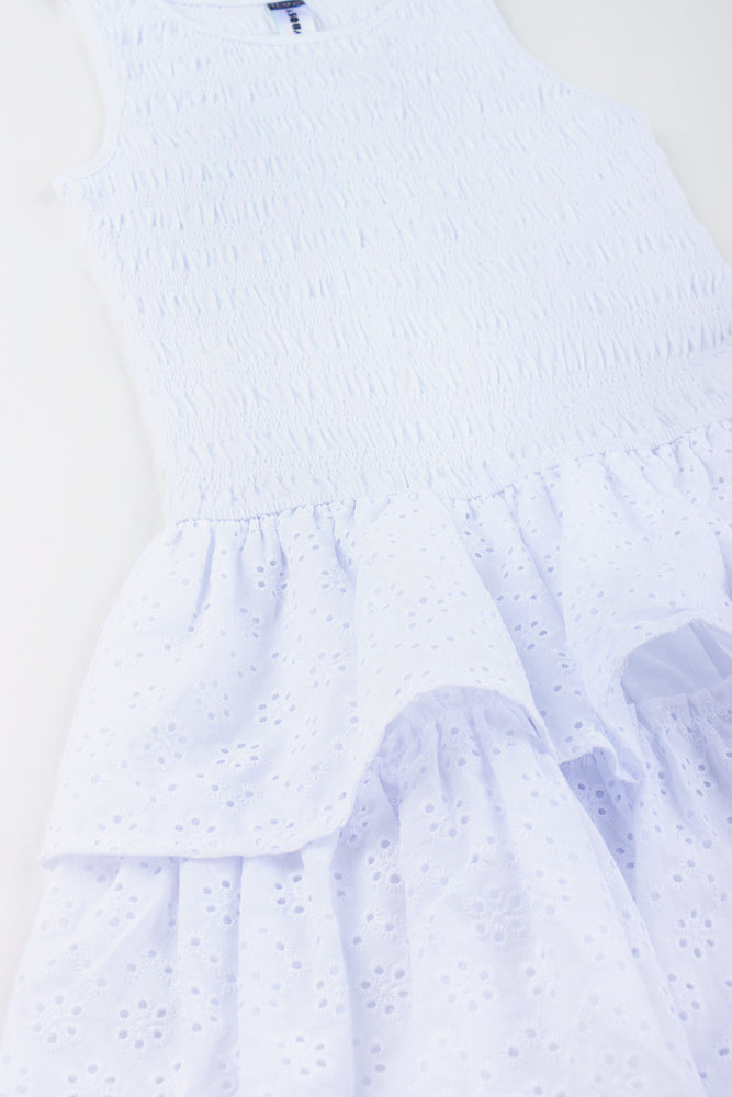 White Smocked Rara Dress (1)