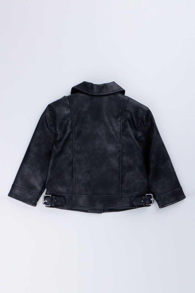Black Faux Leather Jacket (2)