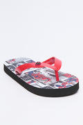 Spider-Man Comic Print Flip Flops