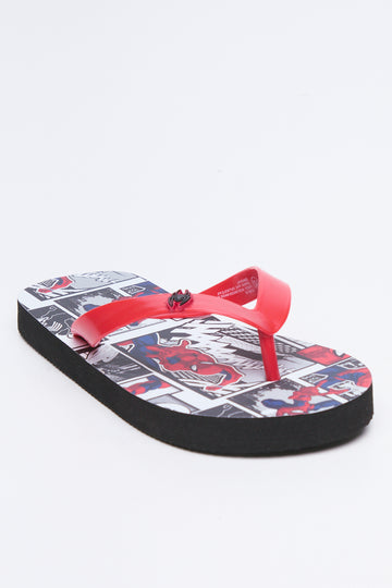 Spider-Man Comic Print Flip Flops