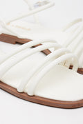 White Strappy Flat Sandals (2)