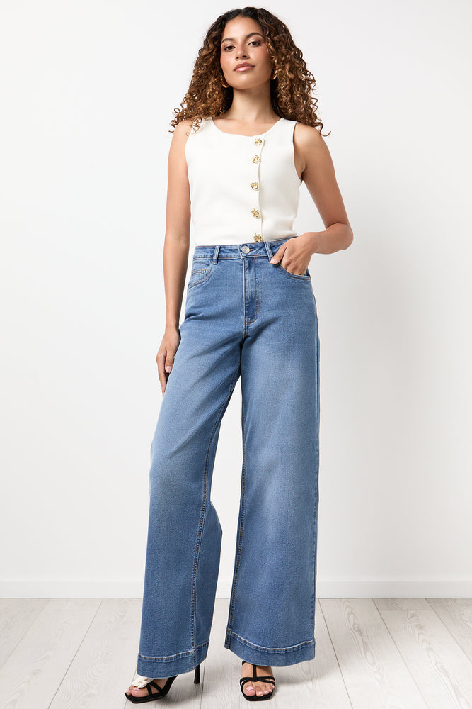 Indigo Wide Leg Jeans