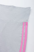 Grey Flare Leggings With Pink Stripes (1)