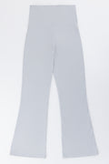Grey Flare Leggings With Pink Stripes (3)