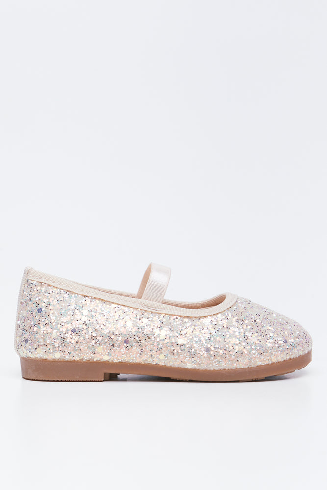 Silver Glitter Ballet Pumps (1)