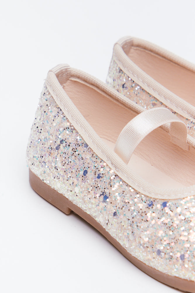 Silver Glitter Ballet Pumps (3)
