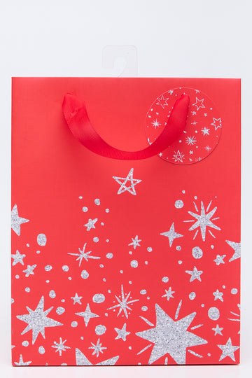 Red Star Pattern Gift Bag