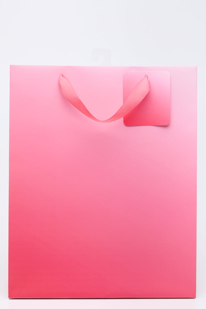 Pink Large Plain Gift Bag