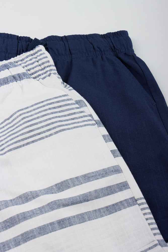 2 Pack Linen Look Shorts (1)