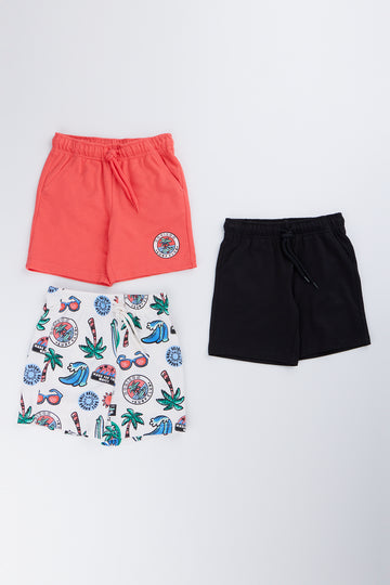 3 Pack Casual Fleece Shorts
