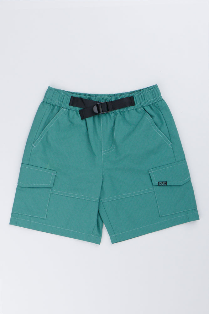 Sage Buckle Trim Cargo Shorts