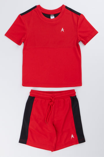 Red Sporty T-Shirt Set