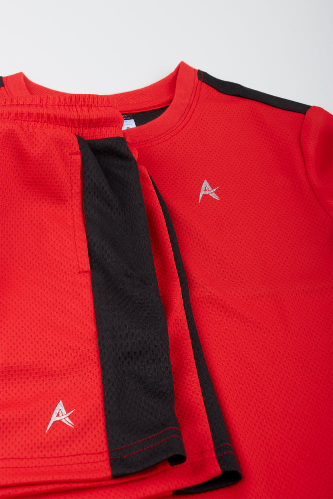 Red Sporty T-Shirt Set (1)