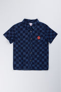 Spider-Man Checkered Denim Shirt