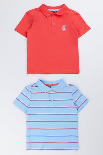 2 Pack Red & Striped Golfer