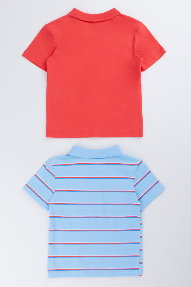 2 Pack Red & Striped Golfer (2)