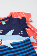 2 Pack Shark Print T-Shirt (1)