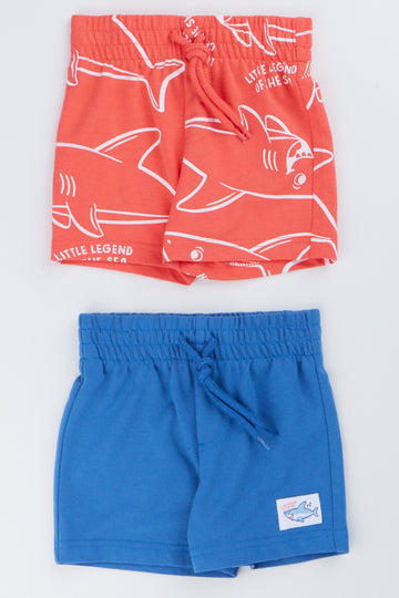Shark Print Knit Shorts 2 Pack