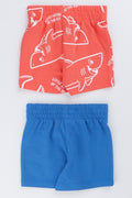Shark Print Knit Shorts 2 Pack (2)