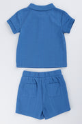 Textured Golfer & Shorts Set (2)