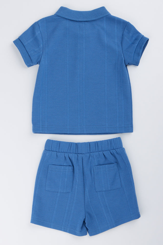 Textured Golfer & Shorts Set (2)