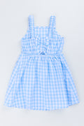 Blue Gingham Bow Detail Dress (2)