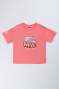 Coral Oversized Graphic T-Shirt