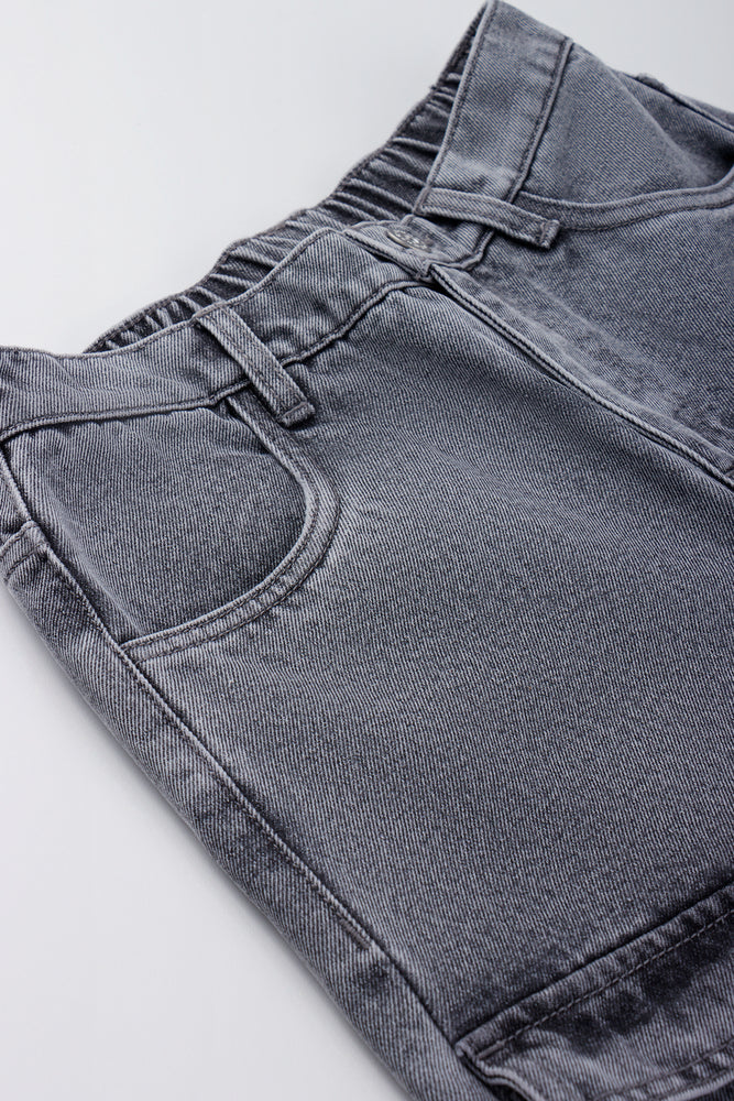 Grey Denim Cargo Pants (1)