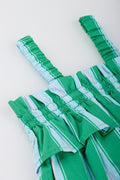 Green Striped Woven Dress (1)