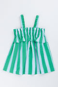 Green Striped Woven Dress (2)